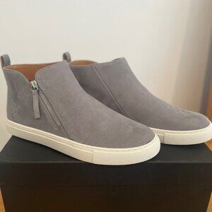 NWT J Crew Faux Suede High Top Sneakers in Dusty Cobblestone size 9